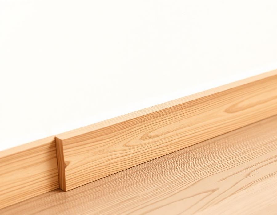 Houten plint eiken 90 mm, massief hout in eiken naturel